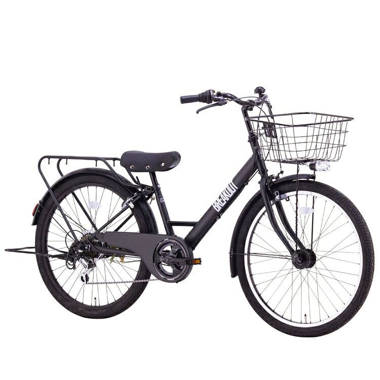 収納・家具・寝具の収納宅配館の【完成車】ブレイクアウト・ジュニア 24インチ ジュニアサイクル BRO246HDA自転車 ジュニア 子供用 24インチ オートライト 外装6段変速 坂道らくらく ジェンダーレス カッコイイ オリーブ ブラック ブルーグレー サンドベージュ【TD】 【代引不可】｜アングル3