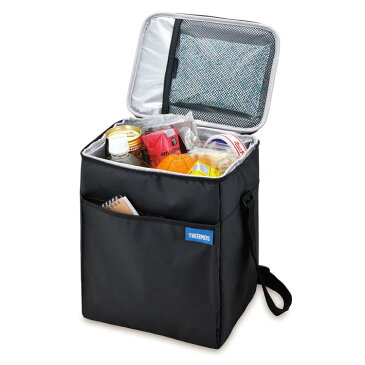 ソフトクーラー 15L ブラック REQ-015ソフトクーラー 保冷バッグ クーラーバッグ クーラーボックス 15L 折りたたみ 買い物 レジャー アウトドア キャンプ 運動会 サーモス THERMOS 【D】
