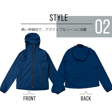 【ほぼ全品ポイント5倍】ストレッチソフトジャケット SCSJ-Sジャケット アウター ストレッチ アウトドア フード 伸縮 メンズ レディース 男女兼用 ユニセックス ブラック ネイビー レッド マスタード S M L LL【D】