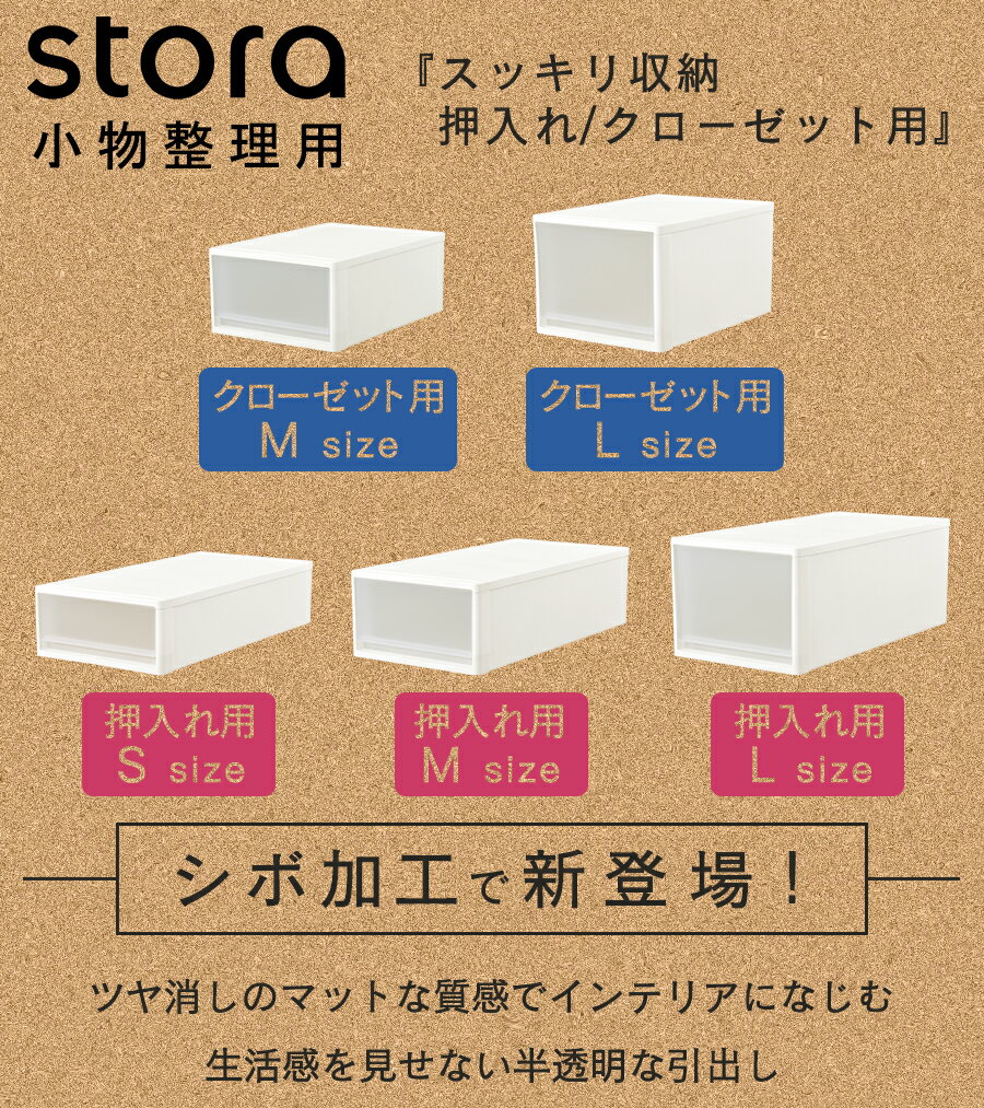 【送料無料】【大容量 2個セット】 収納ボックス ストラ 奥行74cm Sサイズ 幅39cm 奥行74cm 高さ18cm 本体2.2kg / 引き出し 半透明 / プラスチック 製 日本製 / 衣替え 整理整頓に