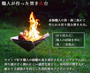 【期間限定 ポイント10倍】焚き火台 燕三条製 / グリルスタンド & 専用バッグ つき / ステンレス製 折りたたみ式 幅 49.5cm 奥行 37.5cm 高さ31.5cm UC-207 バッグ 持ち運び【レビュー 特典 プレゼント キャンペーン中】【日本製】通販格安セール情報 楽天 通販