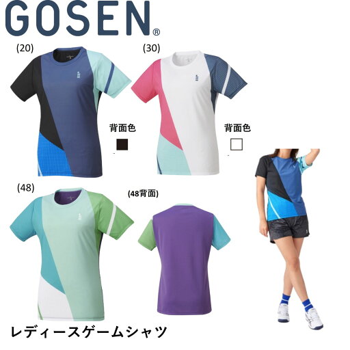 ゴーセン GOSEN ウエア レディースゲームシャツ T2407 バドミントン・テニス ゴーセン GOSEN ウエア レディースゲームシャツ T2407 バドミントン・テニス