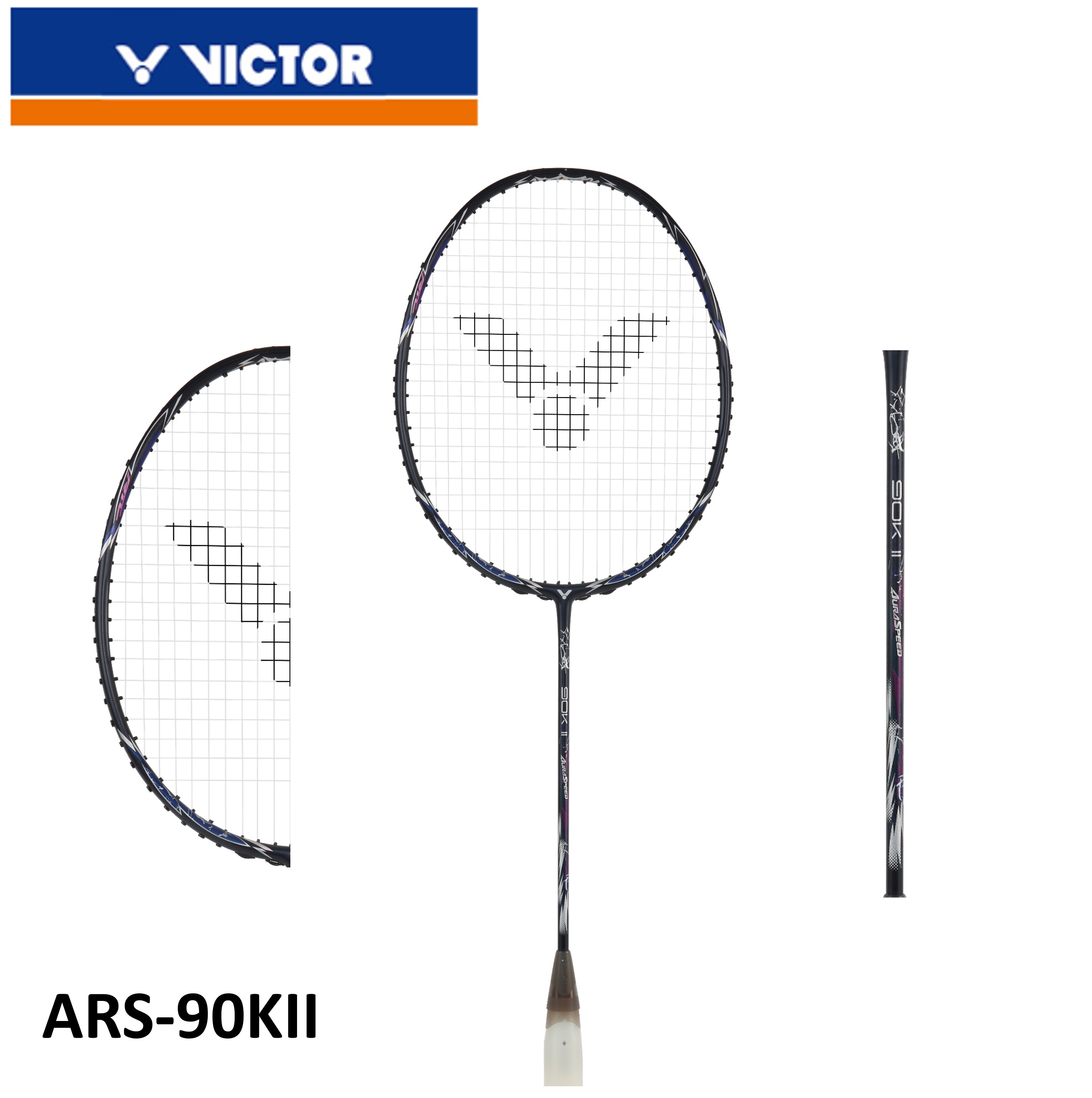 【ガット代・張り代無料】ビクター VICTOR バドミントンラケット ARS-90KII　オーラスピード90K2