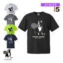 [テニスジャンキー テニス・バドミントンウェア（メンズ/ユニ）]テニス犬＋40／ドライTシャツ／ユニセックス（TJ19007） 1