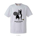 [テニスジャンキー テニス・バドミントンウェア（メンズ/ユニ）]テニス犬＋40／ドライTシャツ／ユニセックス（TJ19007） 2
