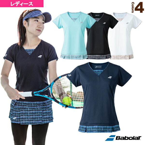 [バボラ テニス・バドミントンウェア（レディース）]PURE SHORT SLEEVE SHIRT／半袖ゲームシャツ／レディース（BWG2328）