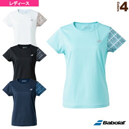 [バボラ テニス・バドミントン ウェア（レディース）]PURE SHORT SLEEVE SHIRT／半袖ゲーム・プラクティス兼用シャツ／レディース（BWP2528）