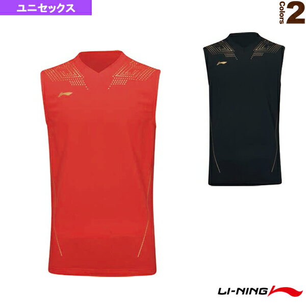 [リーニン テニス・バドミントンウェア（メンズ/ユニ）]ゲームシャツ／ユニセックス（AVSQ145）