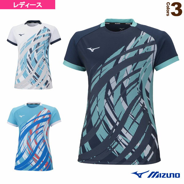 [ミズノ テニス・バドミントンウェア（レディース）]ゲームシャツ／レディース（62JA2702）