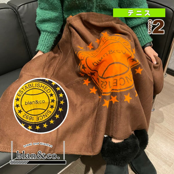 blan ＆ co. テニスアクセサリ・小物 洗えるボタン付きひざ掛け ブランコロゴ BCB006