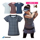 バボラ テニス・バドミントンウェア(レディース) 半袖ゲームシャツ/PURE SHORT SLEEVE SHIRT/レディース(BWG3377)