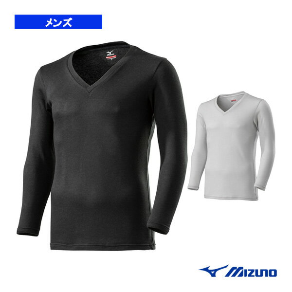 [ミズノ オールスポーツアンダーウェア]ブレスサーモアンダーウエア／中厚ソフト for デイリー／Vネック9分袖シャツ／メンズ（C2JAA622）