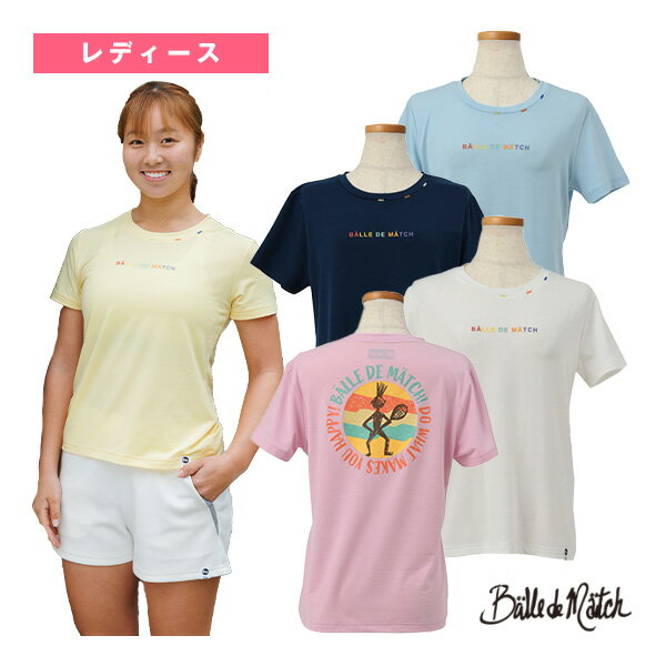 [バルデマッチ テニス・バドミントンウェア（レディース）]バックプリントTシャツ／レディース（BDM-D1213）