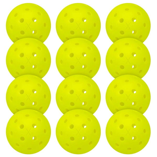 ラケットプラザのフランクリン ピックルボールボール アウトドア用ボール12球入 X-40 OUTDOOR PICKLEALLS 12 Pack Box 52828X｜アングル2