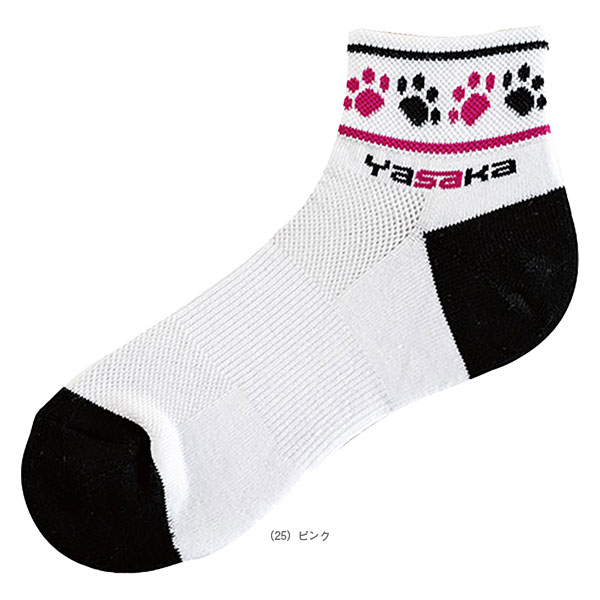 ラケットプラザのヤサカ 卓球ウェア（レディース） にゃんこYソックス2 CAT Y SOCKS 2 レディース E-165｜アングル2