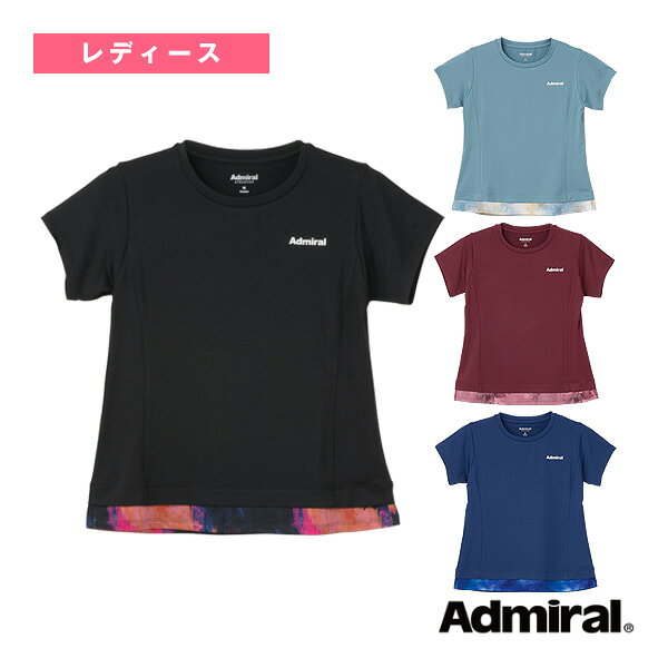 ■商品情報 商品名アドミラル(Admiral) テニスウェア（レディース） グラフィックヘムレイヤーTシャツ レディース ATLA641 メーカー名アドミラル(Admiral) カラー（10）BLK, （32）RBL, （35）BGR, （55）BRO サイズS, M, L, LL 素材本体：ポリエステル87％、ポリウレタン13％別布：ポリエステル87％、ポリウレタン13％ 生産国中国 ■メーカー希望小売価格はメーカーカタログに基づいて掲載していますサイズ(cm)SMLLL 身丈56.0 58.0 62.0 64.0 肩幅35.0 37.0 39.0 41.0 身幅43.0 45.0 47.0 49.0 裾幅47.5 49.5 51.5 53.5 袖丈13.0 14.0 15.0 16.0 ■商品詳細情報 特徴無地カラーをメインに、裾のレイヤーにグラフィックを施したTシャツ。吸水速乾とUV カットの機能を持ちながら、とろみのある抜群の伸縮性でしなやかな着心地を実現する定番のストレッチ天竺素材を使用。 テクノロジー【吸水速乾】【ストレッチ】【UV カット】 ※注意事項（1）洗濯処理液温は30℃を限度とし、洗濯機で非常に弱い処理が出来る（2）漂白処理塩素系および酵素系漂白剤の使用禁止（3）タンブル乾燥タンブル乾燥禁止（4）自然乾燥日陰のつり干しがよい（5）アイロン仕上底面温度110℃を限度として、スチームなしでアイロン仕上げができる（6）ドライクリーニングドライクリーニング禁止（7）ウエットクリーニング非常に弱い操作のウェットクリーニングができる &darr;サイズから商品を探したい方はこちら&darr;