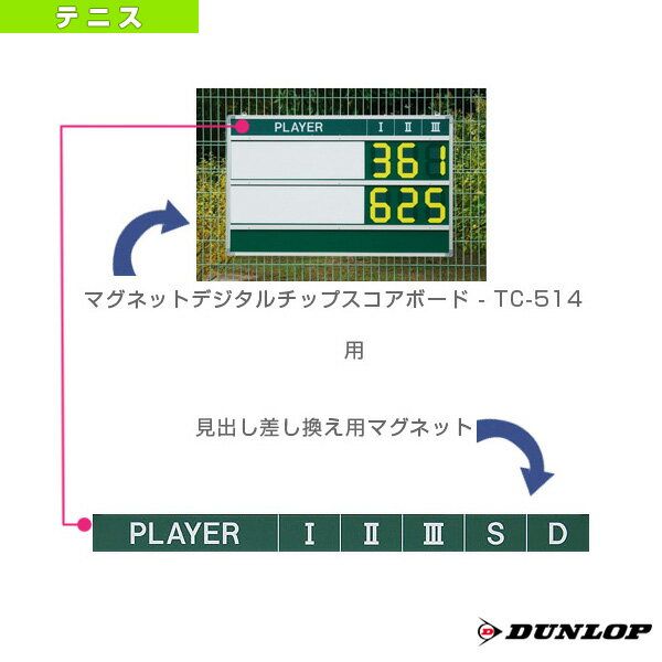 ダンロップ テニスコート用品 見出し差し換え用マグネット TC-514用 TC-514M