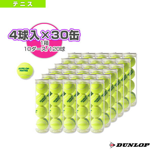 テニス ボール ダンロップ テニス ボール Practice プラクティス 4球入 30缶 ラケットプラザ