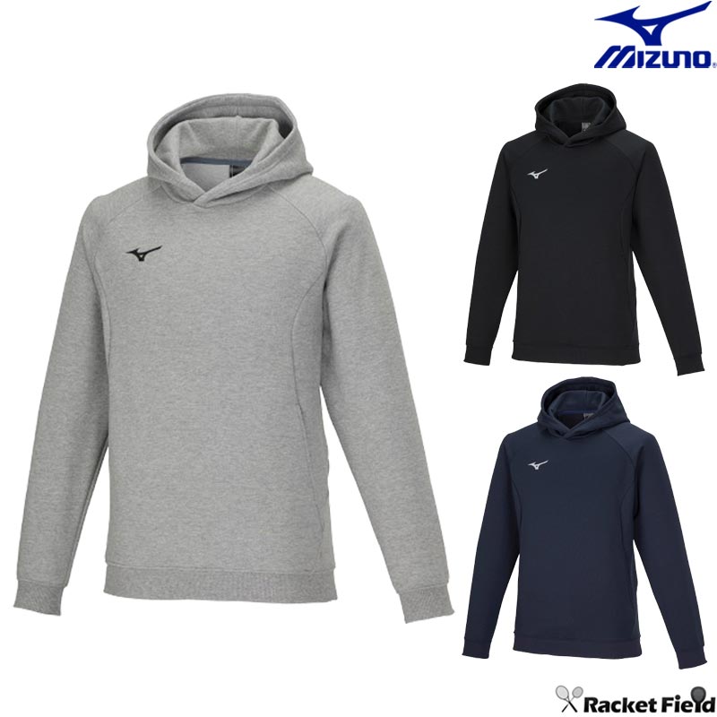 ソフトテニス バドミントン ウェア ミズノ MIZUNO スウェットプルオーバーフーディ 32MCA176 ラケットスポーツ ユニセックス 男女兼用 吸汗速乾 動きやすい スウェットプルオーバーフーディ