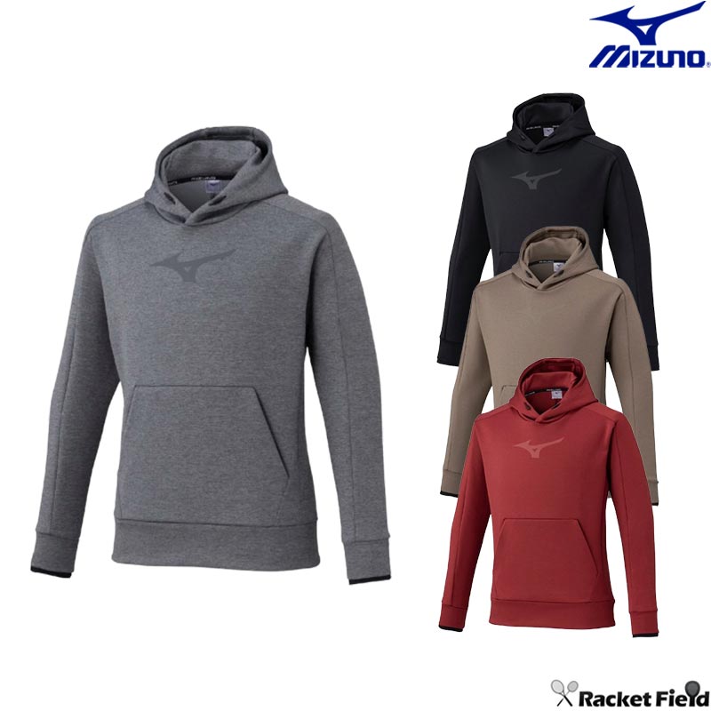 ソフトテニス バドミントン ウェア ミズノ MIZUNO ストレッチスウェットプルオーバーフーディ 32MCC555 ユニセックス 男女兼用 動きやすい ユニフォーム 軟式テニス テニス ウェア ミズノ バドミントンウェア