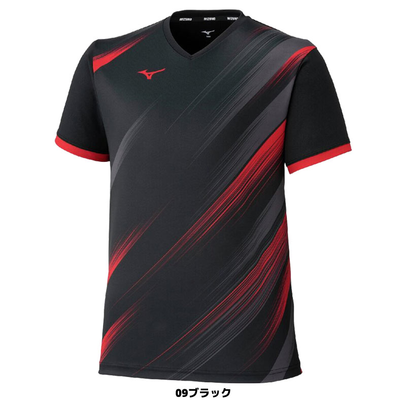 ソフトテニスのラケットフィールドの【ジュニア】ソフトテニス バドミントン ウェア ミズノ MIZUNO ゲームシャツ(ラケットスポーツ) 62JAD425 吸汗速乾 動きやすい ソフトテニス バドミントン 硬式テニス｜アングル2