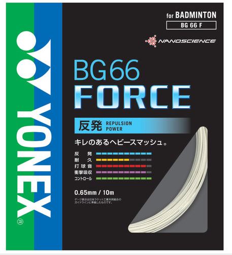ヨネックス YONEX バドミントンストリングス（ガット） BG66fフォース BG66FS【ヨネックス バドミントン バトミント…
