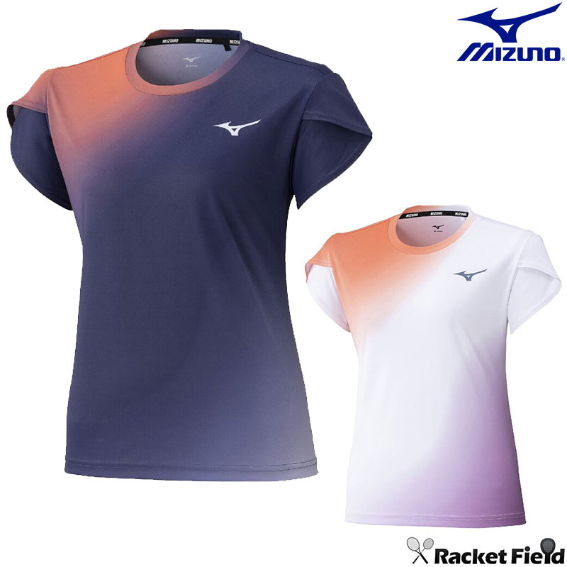 【レディース】 ソフトテニス バドミントン ウェア ミズノ MIZUNO ゲームシャツ (ラケットスポーツ) 62JAD700 吸汗速乾 動きやすさ ソフトテニス バドミントン 硬式テニス