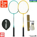 バドミントン ラケット ヨネックス2 本セット B4000G ヨネックス YONEX ガット張り上げ済 2本組 シャトル1ダース付き キャンプ セット badminton racket