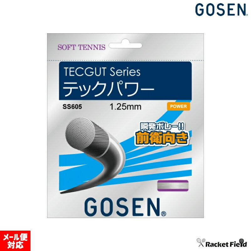 ソフトテニス ガット ゴーセン GOSEN ストリングス テックガット テックパワー TECGUT TECPOWER【テニス ソフトテニス 軟式テニス ガッ..