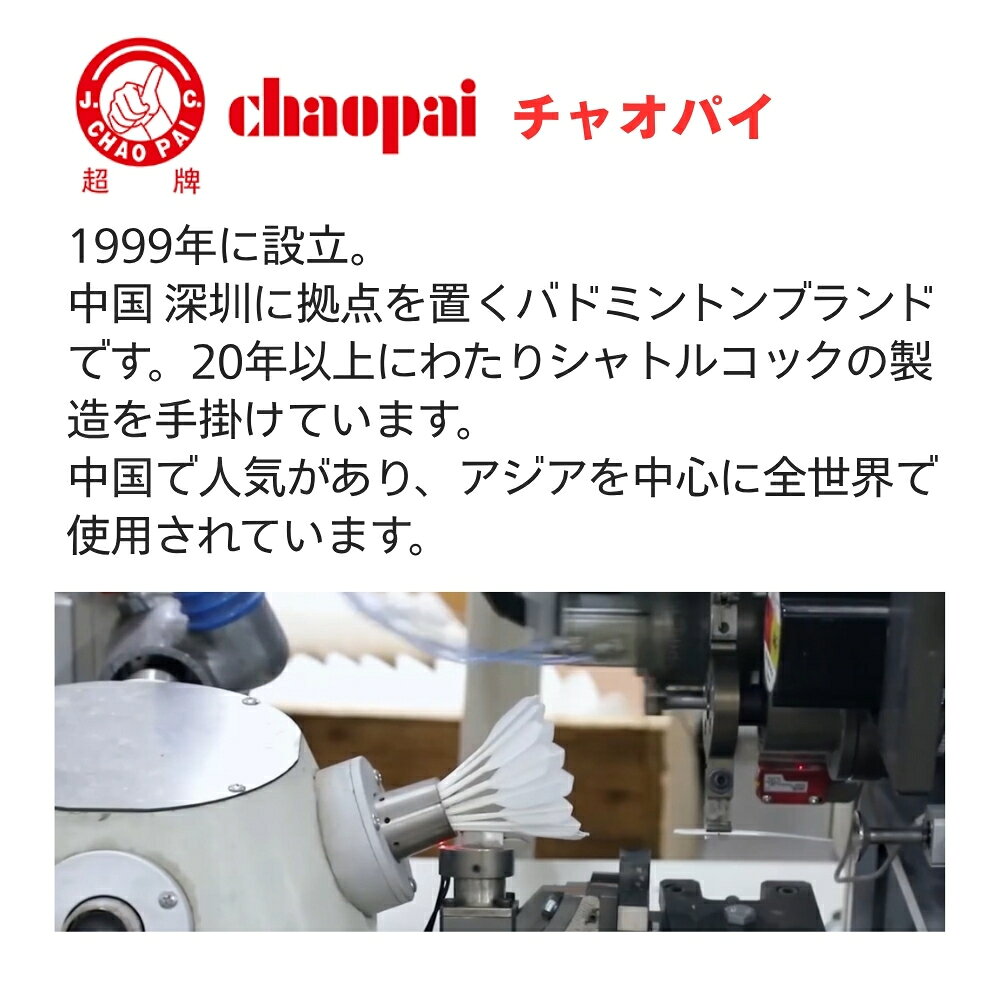 【10ダース】チャオパイ イエロー バドミントン シャトル CHAOPAI YELLOW 黄色 120...