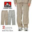 ベンデイビス ワークパンツ BEN DAVIS WORKERS PANTS メンズ チェック柄 ワイド ストレート G-1180001