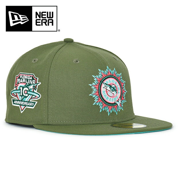 ニューエラ キャップ NEW ERA FLORIDA MARLINS 59FIFTY FITTED CAP SIDE PATCH メンズ