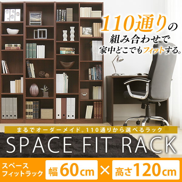 カラーボックス スペースフィットラック(幅60×奥行29×高さ120) S-SFR1260 アイリス...