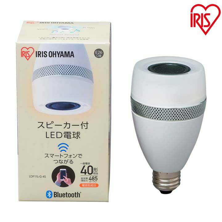 樂天商城 - スピーカー付LED電球 E26 40形相当 電球色 LDF11L-G-4S アイリスオーヤマ [RTUP]