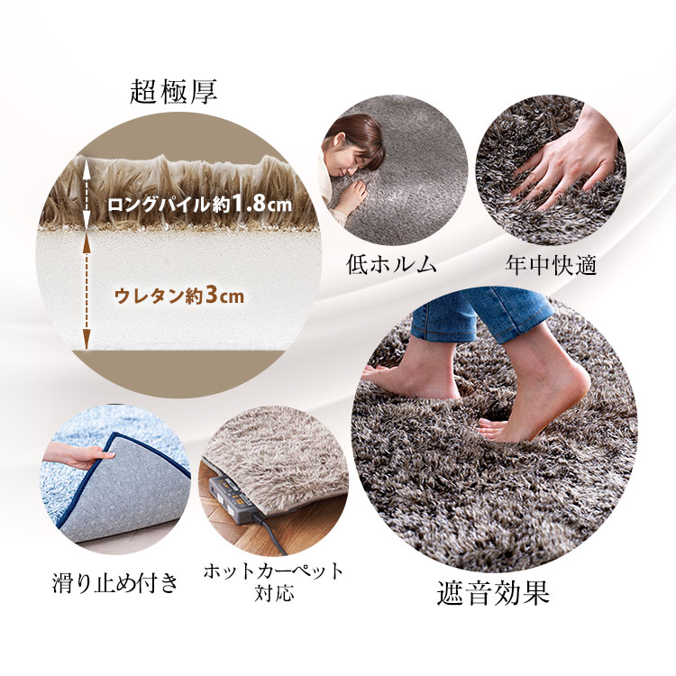 ラグ 厚手 おしゃれ 北欧 ラグマット 厚手 おしゃれ 2畳 おしゃれ ラ・クッション...