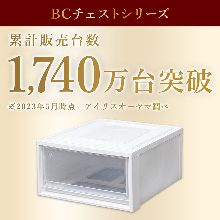 【12個セット】チェスト BC-MD 白 クリア 衣装ケース アイリスオーヤマ [2]
