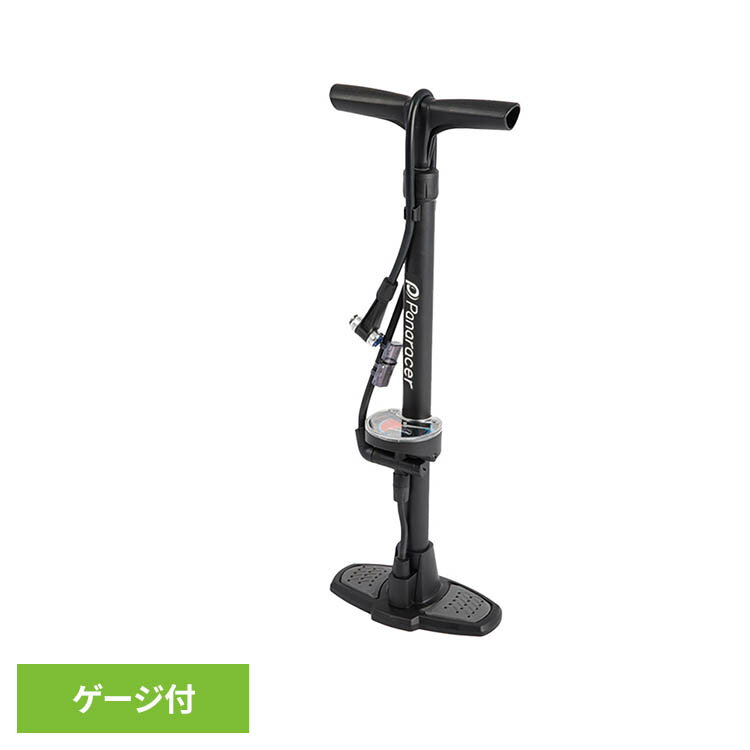 Rakuten - ワンタッチポンプ ゲージ付き BFP-PGEZ1-B 111040空気入れ ポンプ 自転車 フロアポンプ パナレーサー ワンタッチ パナレーサー