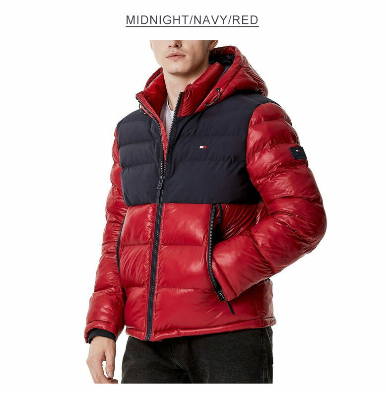 SALE セール TOMMY HILFIGER トミーヒルフィガー 150AN232 M MIXED MEDIA NYLON QUILTED PUFFER JACKET ジャケット ダウン ナイロン 中綿 送料無料