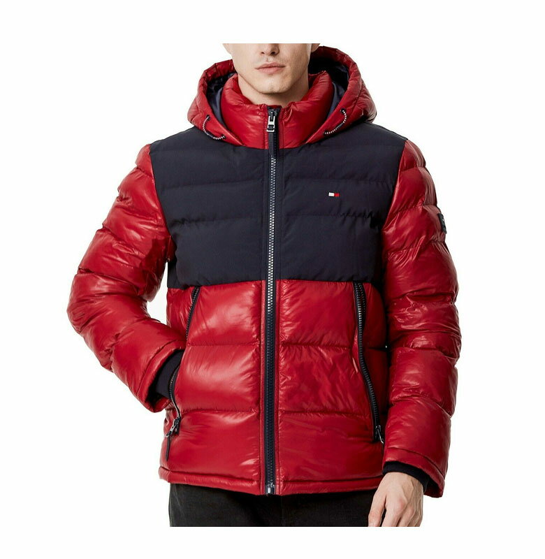 SALE セール TOMMY HILFIGER トミーヒルフィガー 150AN232 M MIXED MEDIA NYLON QUILTED PUFFER JACKET ジャケット ダウン ナイロン 中綿 送料無料