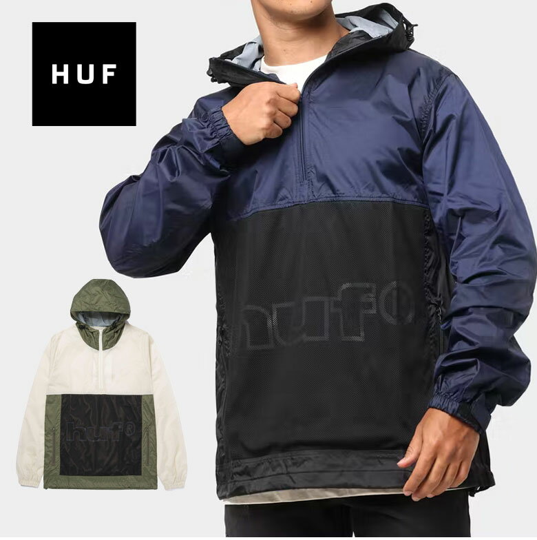 HUF ハフ アウター ジャケット プルオーバー メンズ 長袖 ストリート スケボー 人気 US JK00315 WIREFRAME ANORAK 送料無料 ギフト プレゼント