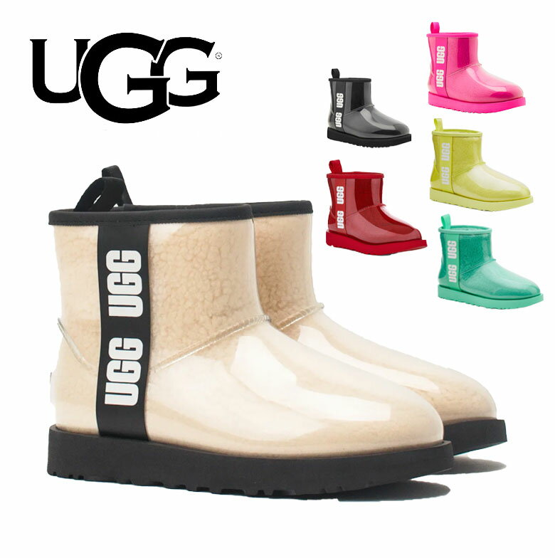 【レビュー記載でプレゼント】 【送料無料】UGG アグ ブーツ レインブーツ クラシック クリア ミニ レディース CLASSIC CLEAR MINI 1113190 防水 防寒 雨 雪 スノーブーツ【あす楽対応】