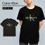 ֥Х󥯥饤 Calvin Klein t  ֥ Ⱦµ   礭 40DC813 MONOGRAM CREW SHORT SLEEVE T-SHIRT ˥åפ򸫤