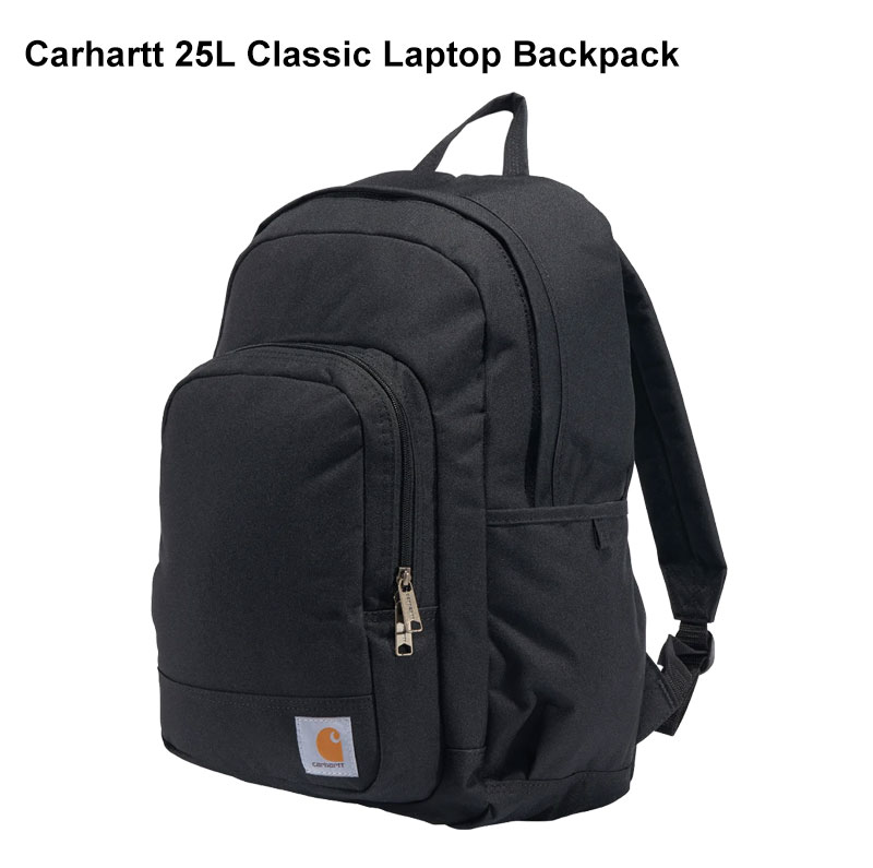 カーハート Carhartt 25L Classic Laptop Backpack B0000279 Black ブラック バッグパック ユニセックス メンズ レディース リュック デイバッグ A4可能 PC収納可能 通勤 通学 カジュアル スケート ストリート ギフト