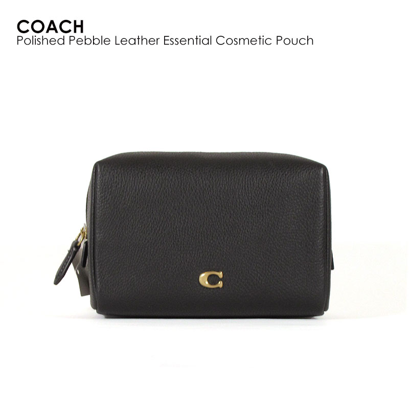 コーチ（COACH) COACH コーチ Leather Essential Cosmetic Pouch CR515 エッセンシャル コスメティック ポーチ 化粧 メイク 小物 レディース メンズ レザー ギフト プレゼント