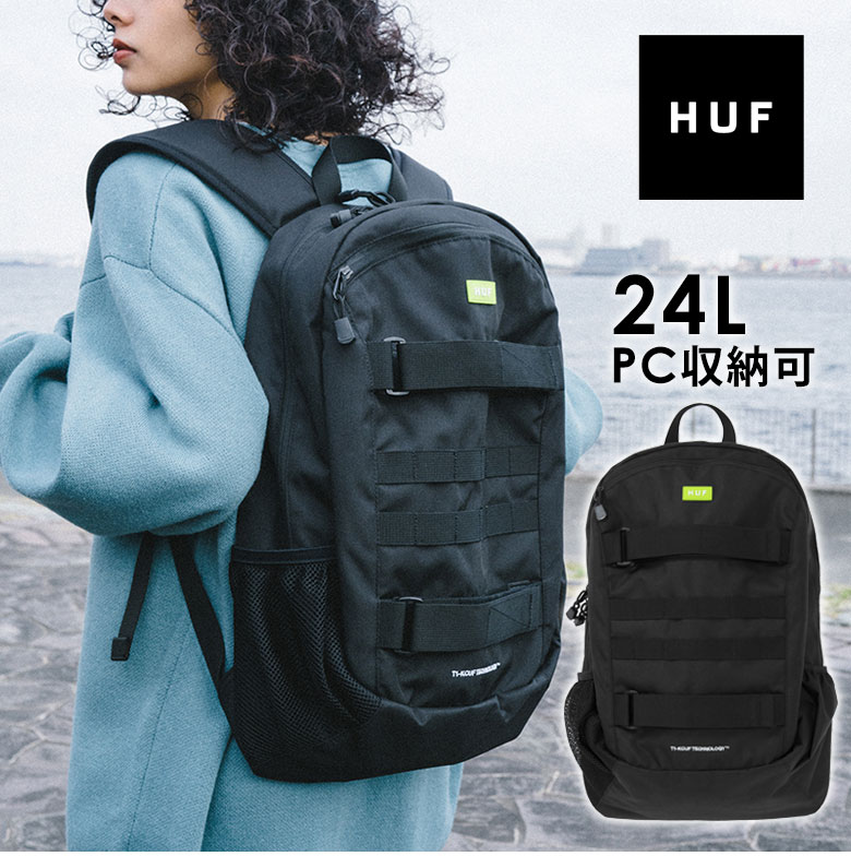 HUF ハフ MISSION BACKPACK バックパック リュック バッグ 男女兼用 PC パソコン ストリート ユニセックス 24l 大き目 カジュアル 旅行 メンズ レディース