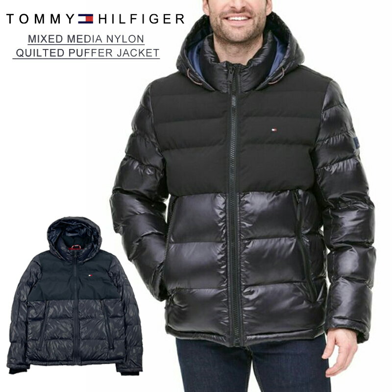 TOMMY HILFIGER トミーヒルフィガー 150AN232 M MIXED MEDIA NYLON QUILTED PUFFER JACKET ジャケット ダウン ナイロン 中綿 送料無料