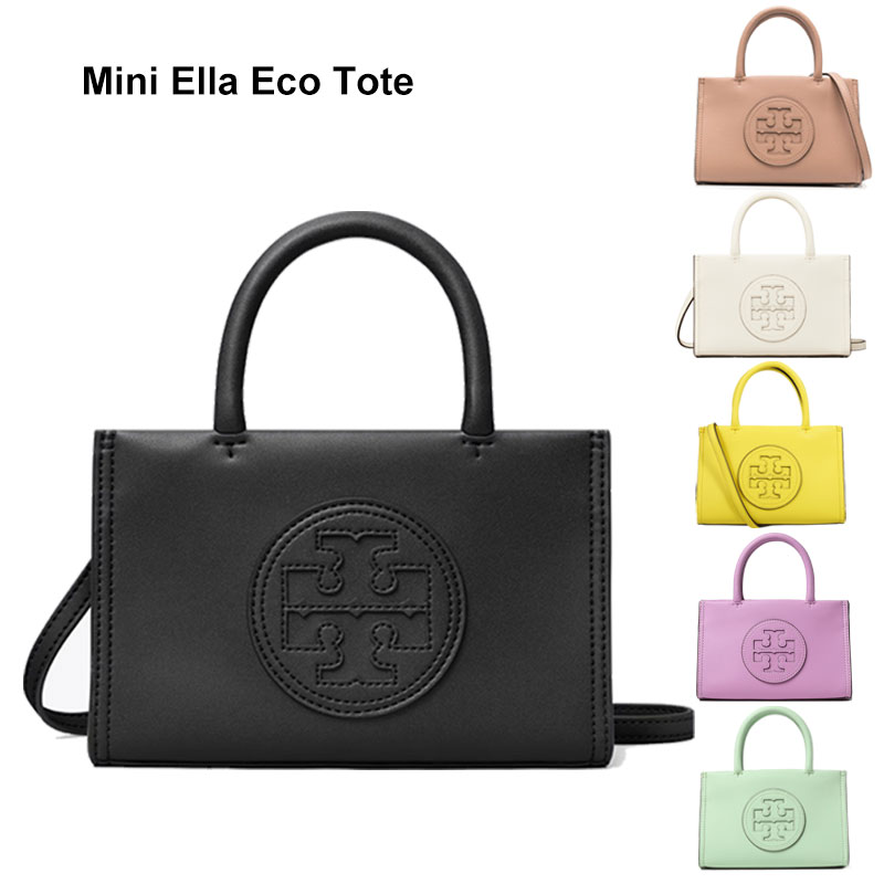 トリーバーチ トートバッグ レディース TORY BURCH トリーバーチ バケット バッグ W Mini Ella Eco Tote 145613 ミニバッグ 小さい トート レディース ブラック 黒 ベージュ ホワイト かばん