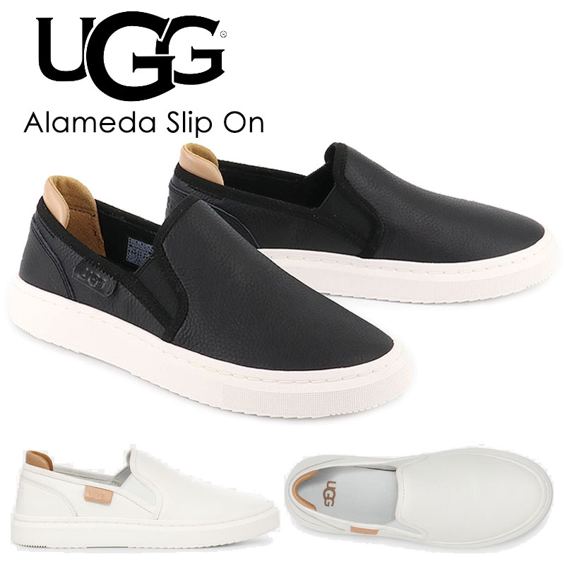 アグ オーストラリア 【レビュー記載でプレゼント】 【送料無料】 UGG スニーカー 1130779 Alameda Slip On レディース スリッポン アグ 靴 アラメダ ブラック 黒 ホワイト スウェード ギフト