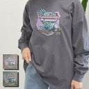 【LINE追加で500円OFF】spiritoso スピリトーゾ ピグメントロンT イーグルプリント 古着風 ヴィンテージ ストリート ビッグシルエット 長袖 プリント トップス ストリート系 ロンT Tシャツ カットソー アメカジ レディースTシャツ カットソー 韓国系 古着系 アメカジ(4)