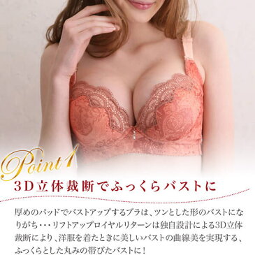 育乳ブラ 脇高ブラ 谷間ブラ リフトアップロイヤルリターン 産後ブラ 卒乳ブラ 脇肉ブラ 補正ブラ バストアップブラ 盛りブラ ブラジャー 補正下着 ナイトブラ おやすみブラ 全1色 全12サイズ ラディアンヌ